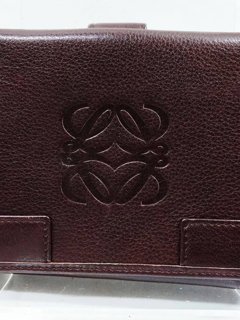 Men's Loewe Brown Leather Card and Cash Wallet